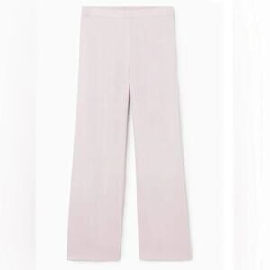 COS Straight-Leg Tailored Linen Pants Lilac Purple Women's 4 Casual Pull On